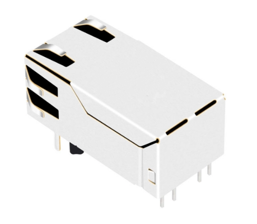 TW1K0772AGNL, 10G Base RJ45 with Transformer Tab Up with Yellow/ Green Led - TeleWire Technology