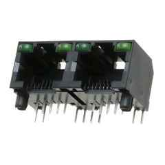 TWE312NWNL، 1x2 پورت RJ45 تب بالا بدون ترانسفورماتور با LED سبز/ سبز