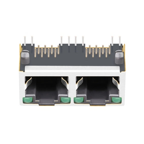 1x2 RJ45 Modular Jack Connector Tab Up without Transformer Tab up - TWE312AWNL - Second View