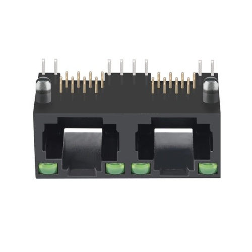1x2 RJ45 Modular Jack without Transformer Tab Up - TWE312NWNL - Second View