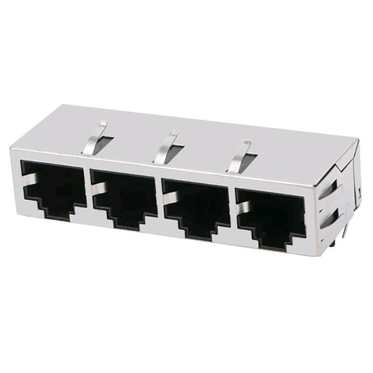 TW4JF57315CNL, 10/100 Base Ethernet 1x4 Port RJ45 Tab Down without Led - TeleWire Technology