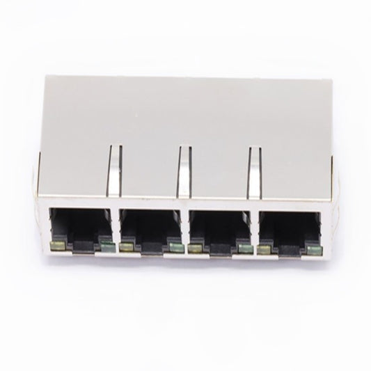 TW4J57312ADNL, 10/100 Base Ethernet 1x4 Port RJ45 Tab Down with Yellow/ Green Led - TeleWire Technology