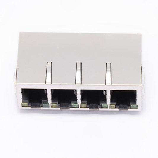 TW4J57515ADNL, 10/100 Base Ethernet 1x4 Port RJ45 Tab Down with Yellow/ Green Led - TeleWire Technology