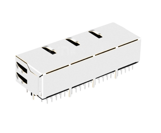 TW4J57725AENL, 100 Base Ethernet 1x4 Port RJ45 Tab Down with Green/ Yellow Led - TeleWire Technology