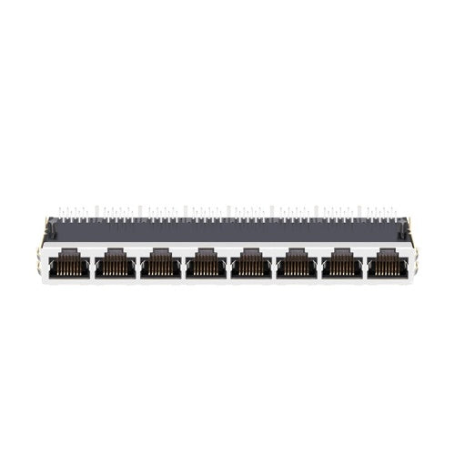 TW8J97315CNL, 100 Base Magjack 1x8 Port RJ45 Tab Down without Led - front view