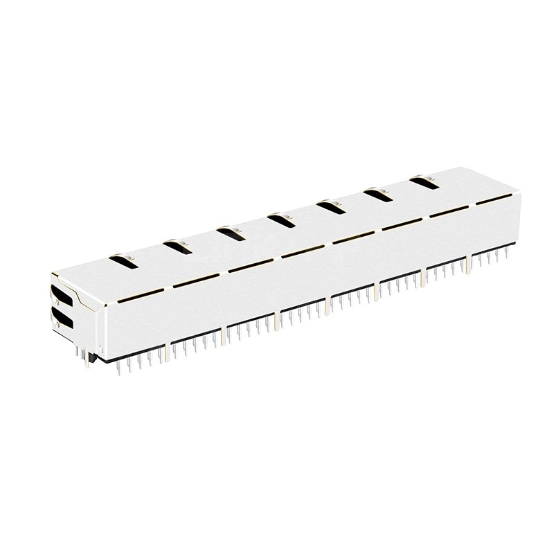 TW8J99962AWNL, 1000 Base Gigabit Magjack 1x8 Port RJ45 Tab Up with Green/ Green Led - back view