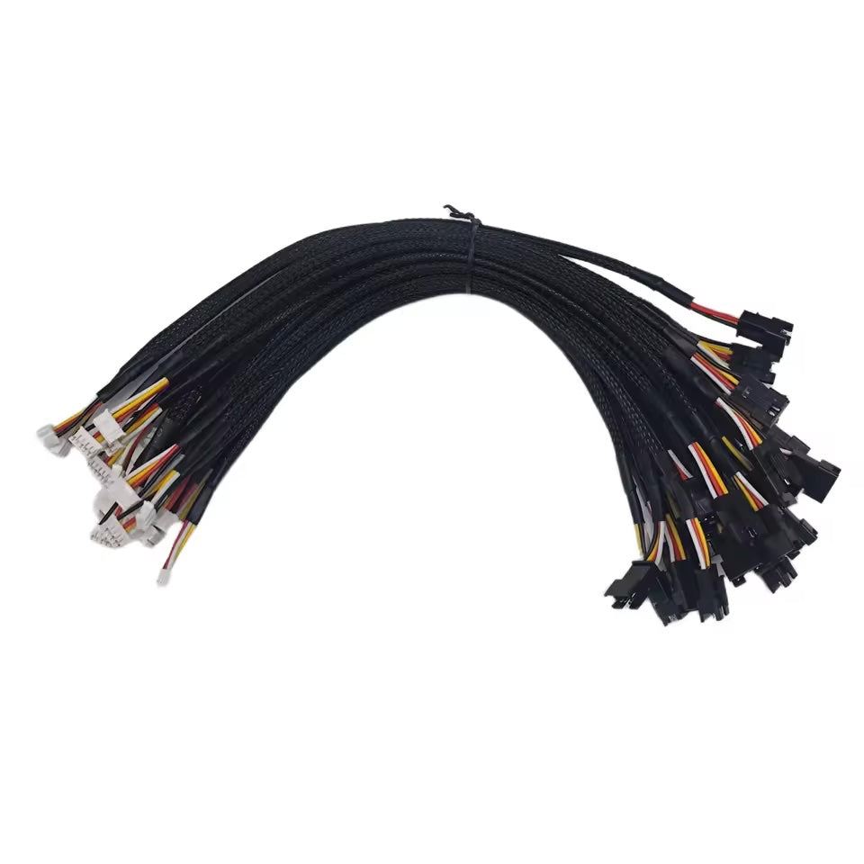 Electrical wire harness with 4 Pin SM Male and 5 Pin JST XH 2.54mm connectors.