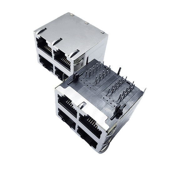 TW22S38612CNL, 1000 Base Gigabit 2x2 Port RJ45 Modular Jack Tab Both without Led - side view