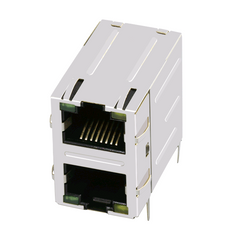 TWS28513AENL, 10/100 Base-T 2x1 포트 RJ45 자기 잭 탭 양쪽 모두 녹색/노란색 LED