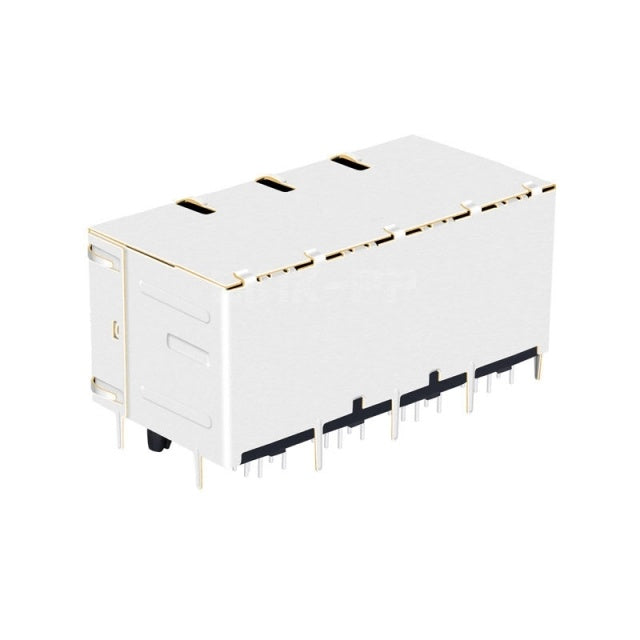 TW24S58653A58NL, 1000 Base 2x4 Port Modular Jack RJ45 Tab Both with Yellow&Green/ Yellow&Green Led - back view