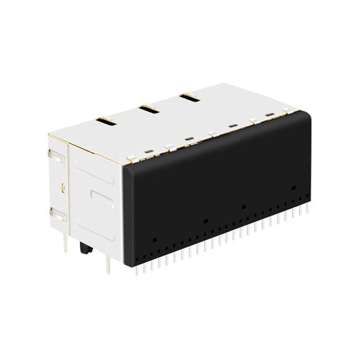 TW24S58446A59NL, 100 Base 2x4 Port Ethernet RJ45 Tab Both with Green&Orange/ Green&Orange Led - TeleWire Technology