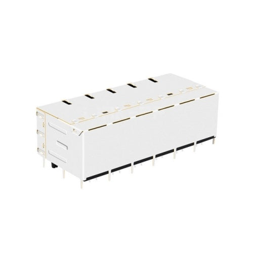 1000 Base Gigabit 2x6 Port Integrated Magnetics RJ45 Tab Both with Green/ Green&Yellow Led - back view
