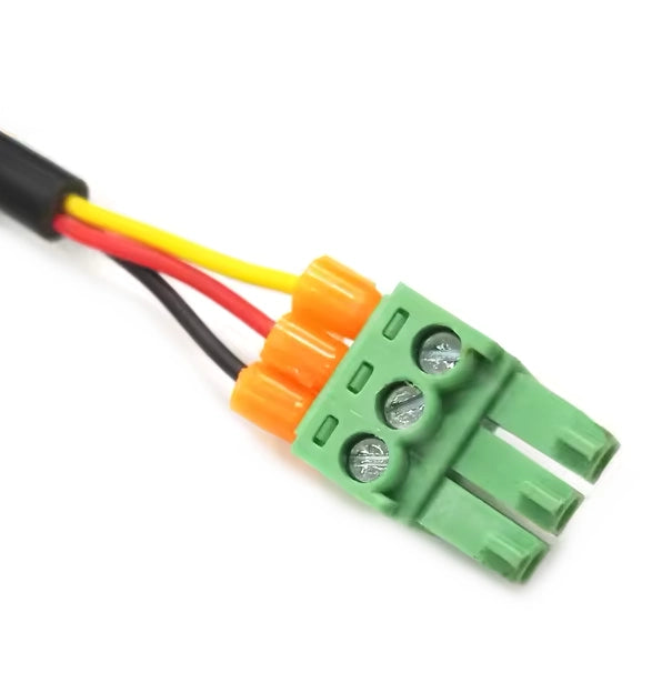 Phoenix Contact 3-position terminal block and right-angle D-Sub
