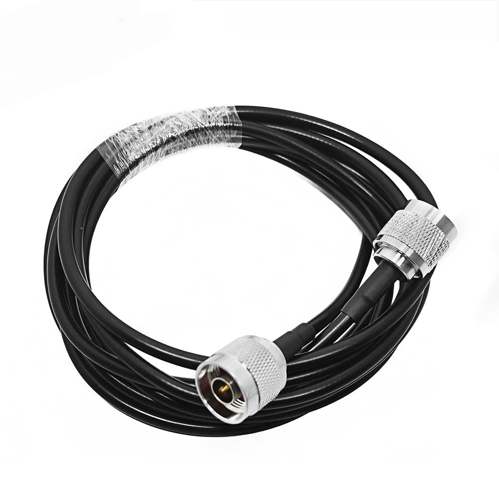 4.3-10 male connector to 7/16 DIN plug 1/2 superflex coaxial cable assembly, side view