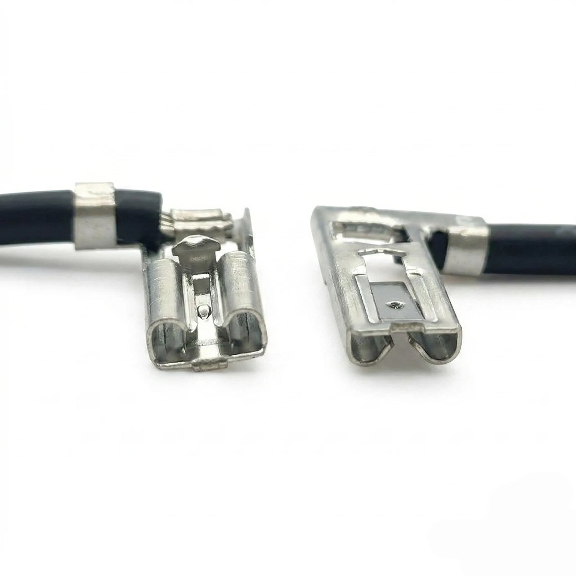 Right-angle 4.8mm quick disconnect plug-in wire harness