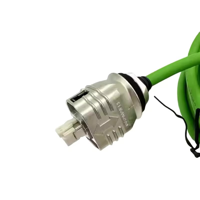 Custom feedback cable for Heidenhain 382C linear scales to Siemens drive systems with shielded jacketing.