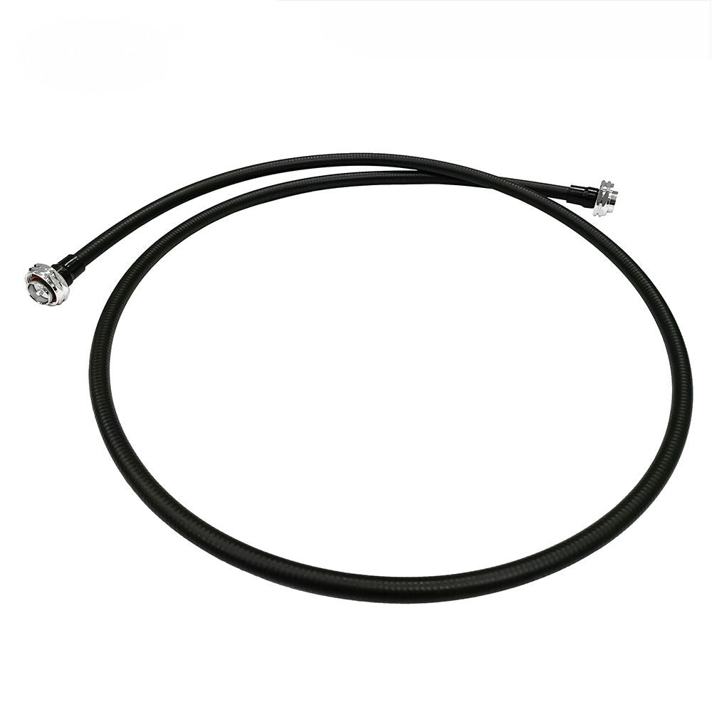 7/16 DIN male to 7/16 DIN male 1/2 inch superflex RF coaxial cable assembly, top view
