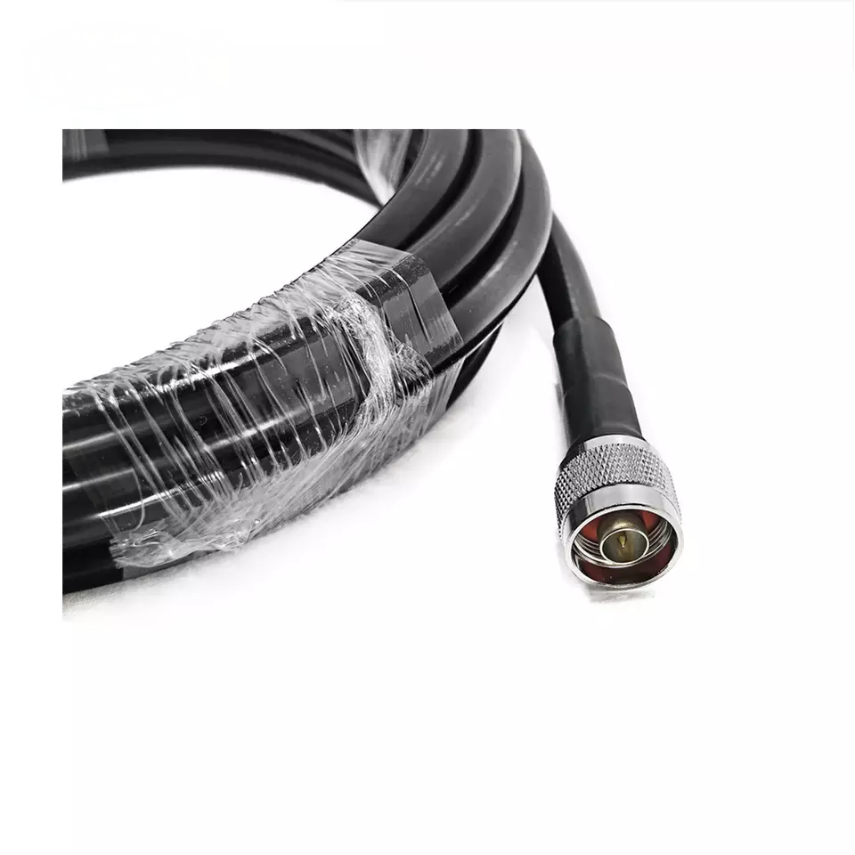 7/16 DIN male to N-Type male LMR400 coaxial cable assembly, N-Type view