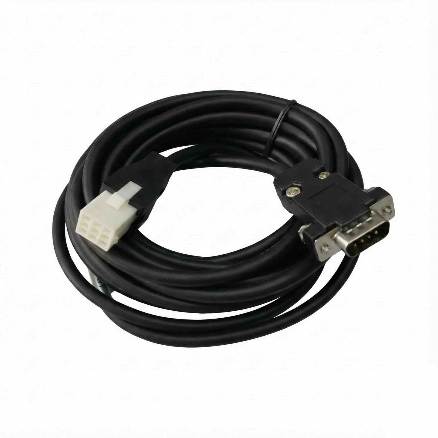 Delta ASD-A2EN0005 encoder cable with CN2 drive connector and motor plug.