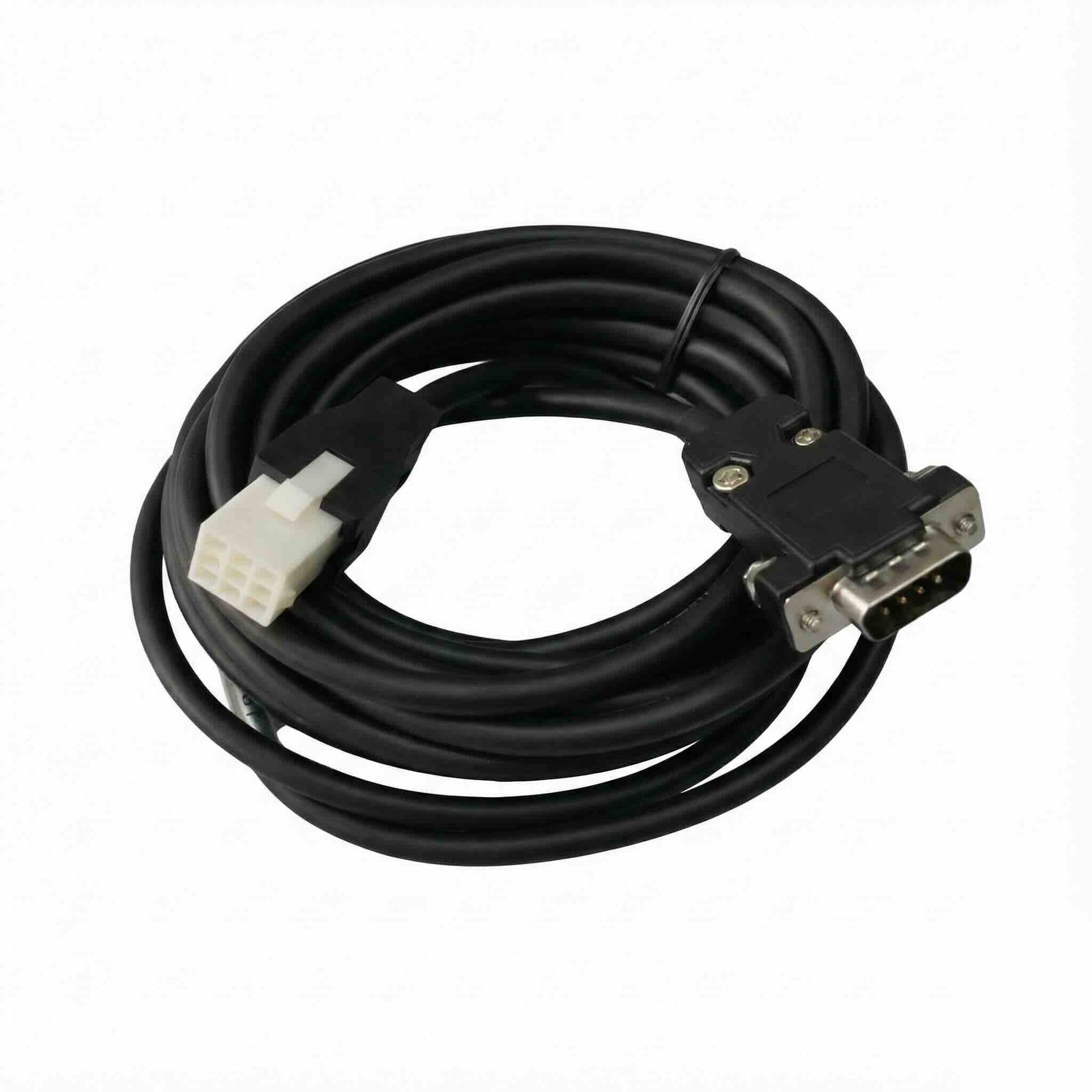 Delta ASD-A2EN0005 encoder cable with CN2 drive connector and motor plug.