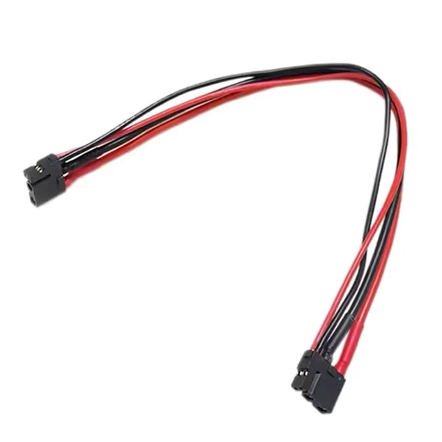 Amass XT30(2+2) female 4-pin connector pair wired with red, black, and signal-color silicone