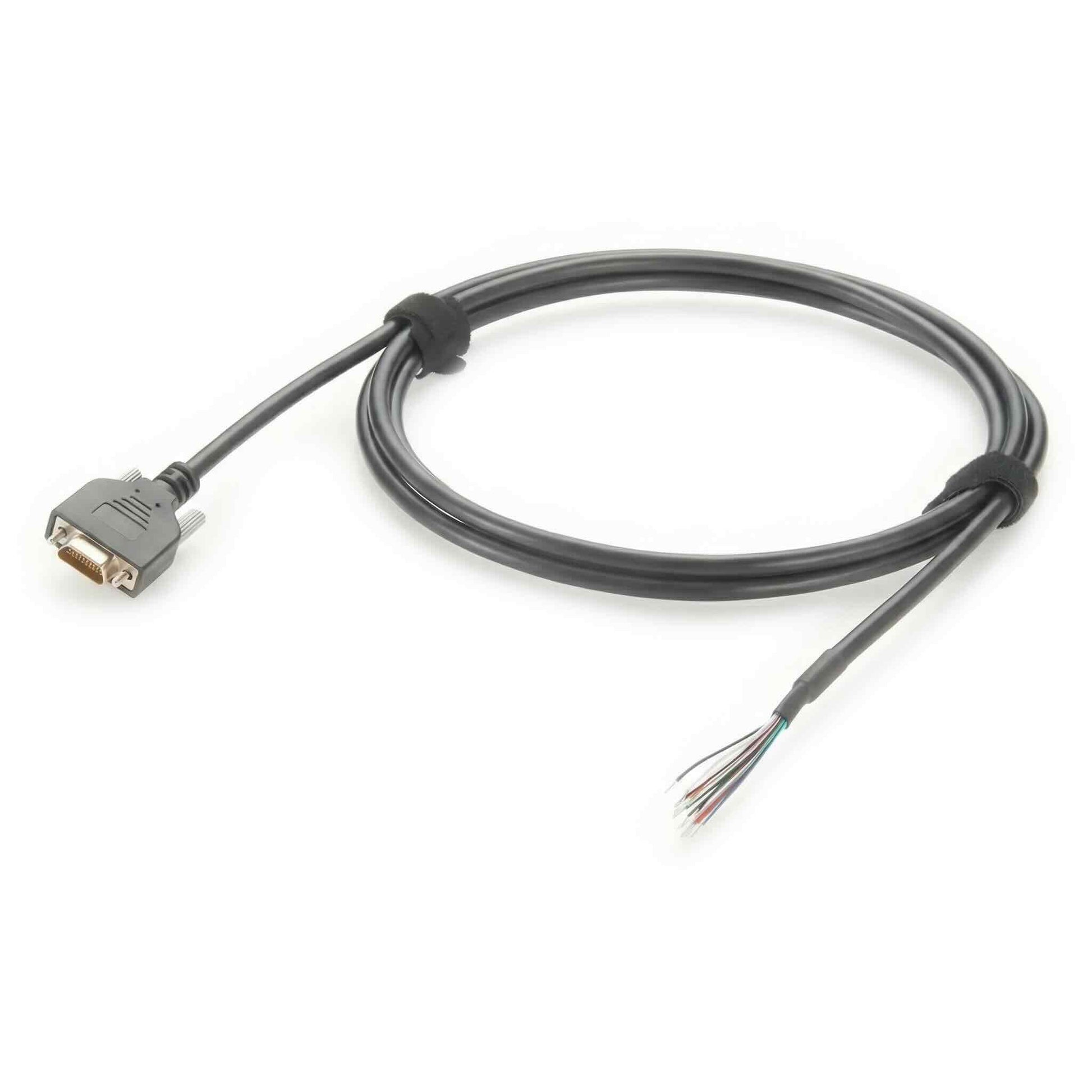 Custom 15-conductor Micro-D wire harness equivalent to 834229007 for high-density industrial I/O applications.