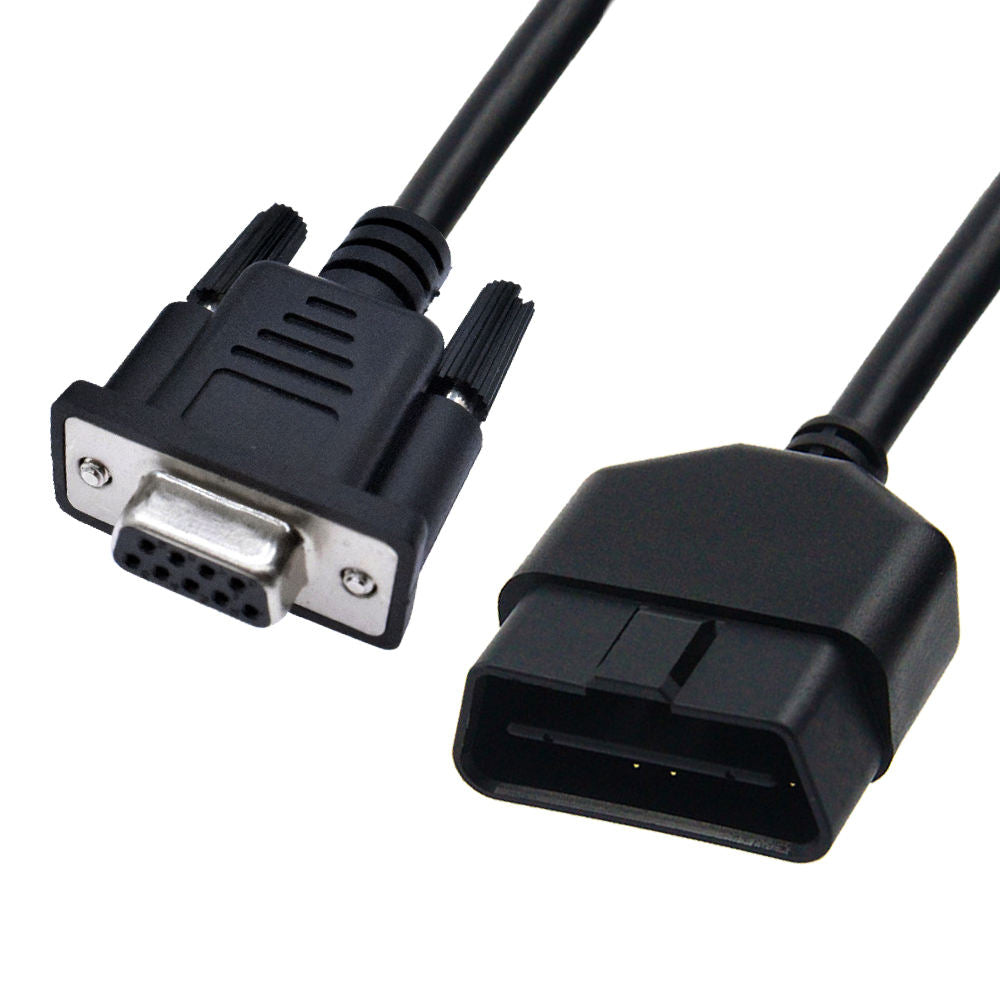 DB9 RS232 Female and OBDII 16-Pin Male connector