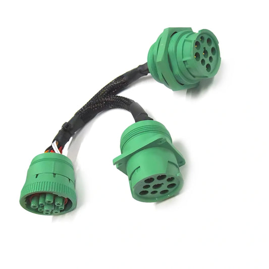 Deutsch Type 2 9-Pin J1939 1 Male to 2 Female - Custom Wire Harness