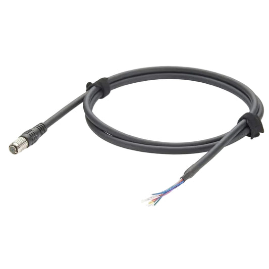 High-reliability shielded I/O cable with an HR25 series 8-socket connector for industrial camera and automation integration.