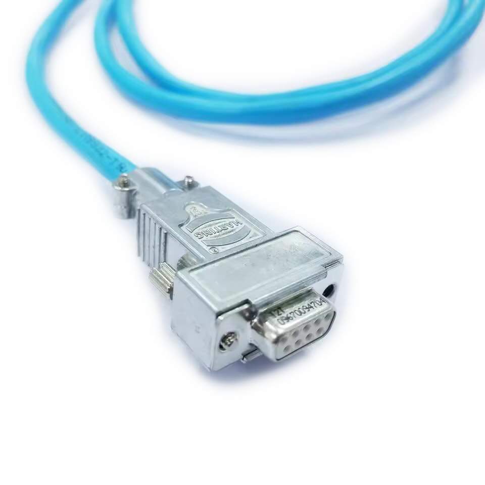 Precision 9-pin D-sub female interface showing secure vibration-resistant thumb screws and heavy-duty industrial shielding.