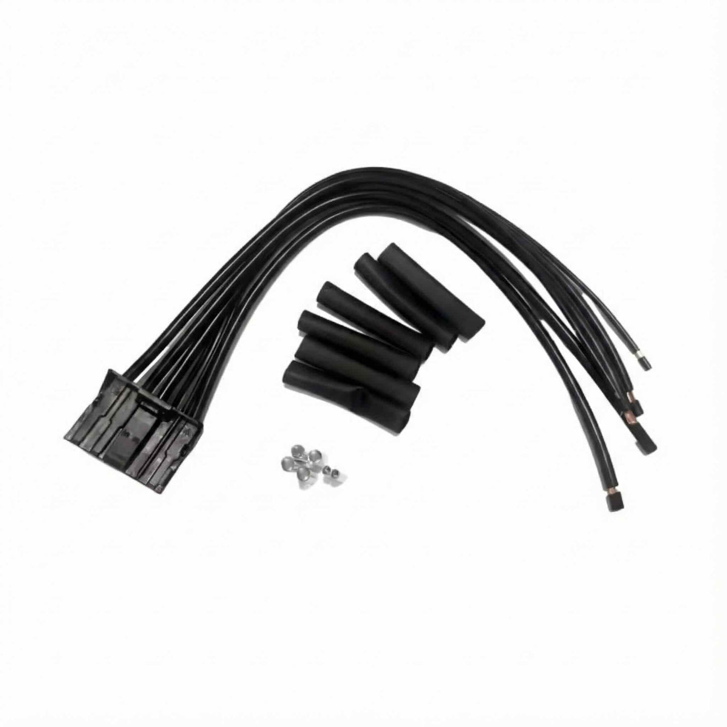6 pin 12 awg electrical wire harness with rubber boot