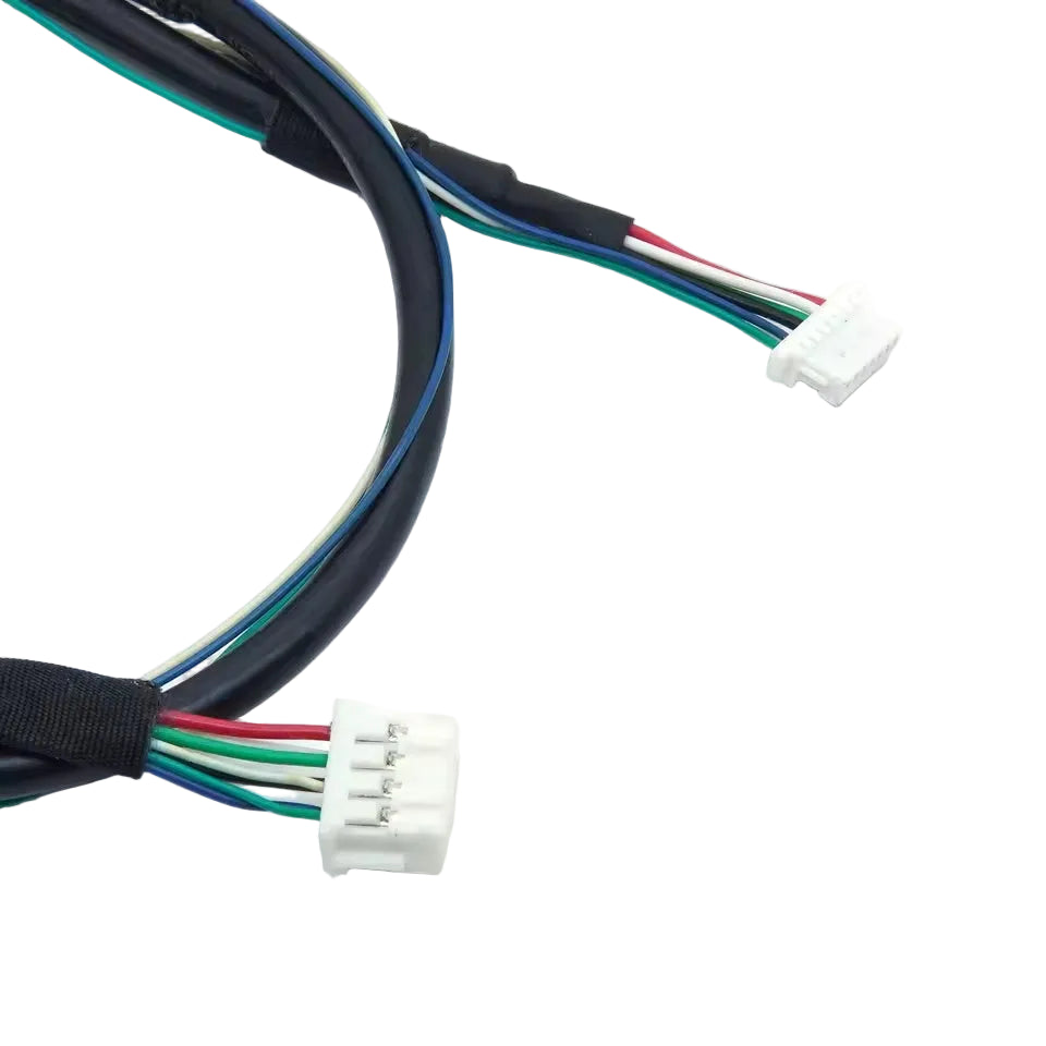 Cross-series signal routing harness with 8-circuit DF11 and 7-circuit JST interconnects