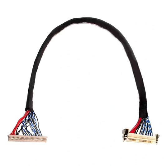 LVDS wire harness featuring Hirose DF13 and JAE FI-X 30-pin