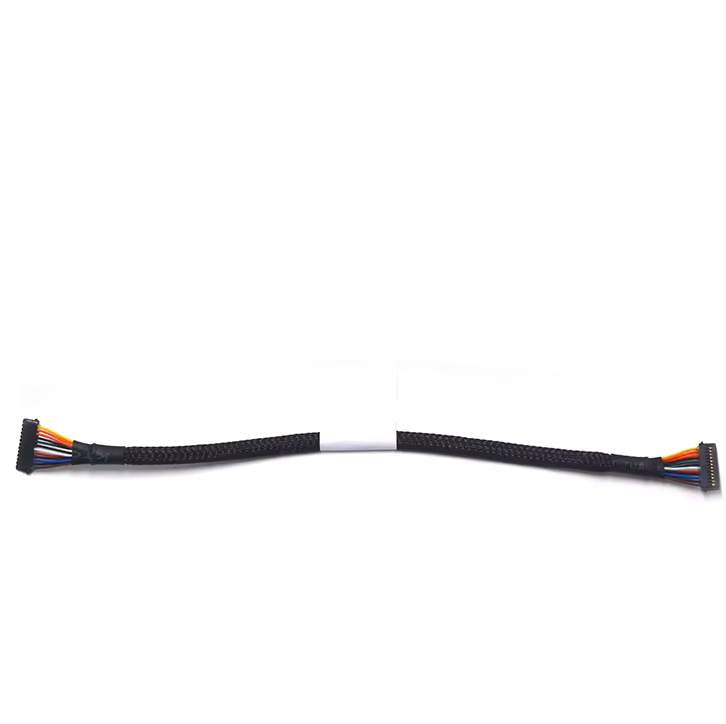 20-pin twisted pair wire harness featuring Hirose DF14 and JAE FI connectors.