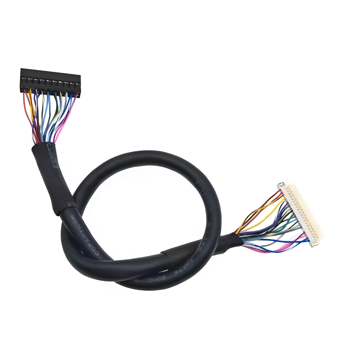 Hirose DF19G-20S-1C to DuPont 2.0mm pitch 20-pin LVDS wire harness