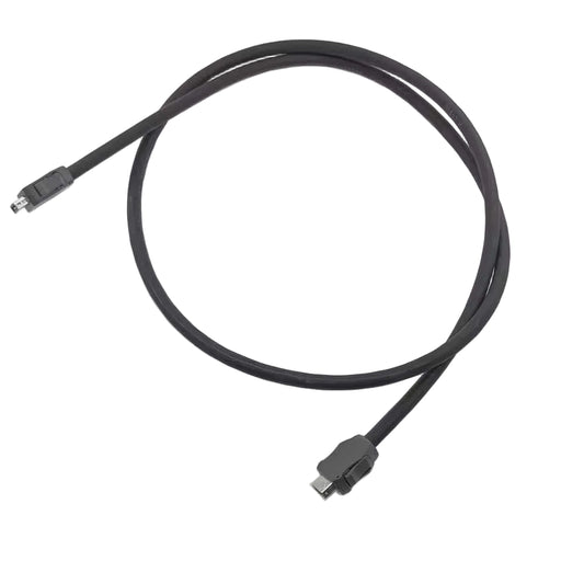 Custom industrial wire harness featuring the IX Industrial high-speed connector for precision robotic control systems.