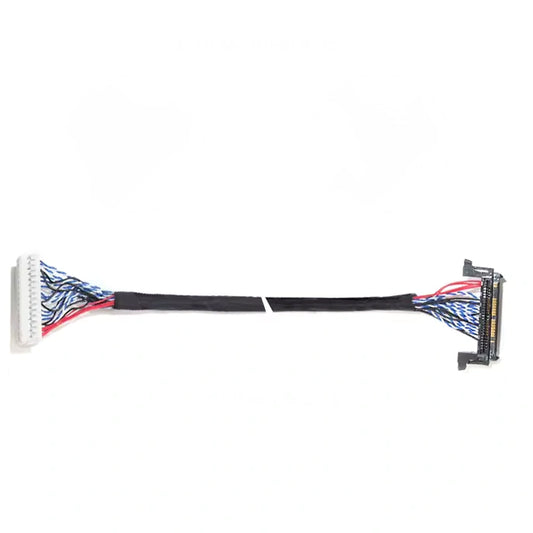 Hybrid LVDS wire harness featuring JAE FI-X and Hirose DF19 30-pin receptacles