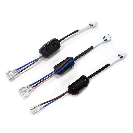 Custom 2 pin JST XH to 250 spade terminal wire harness made in Taiwan.