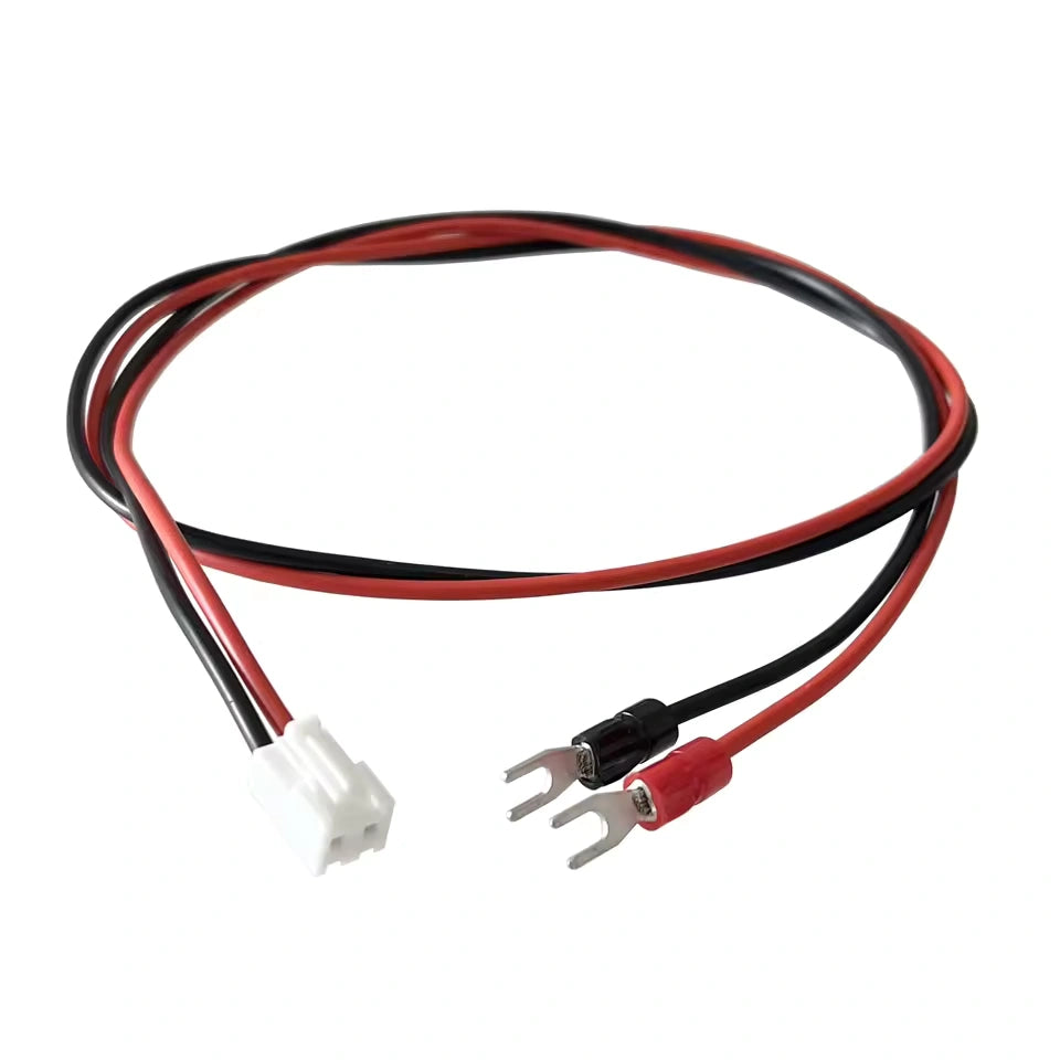 JST VH series 3.96mm pitch 2-pin connector terminated with industrial fork terminals