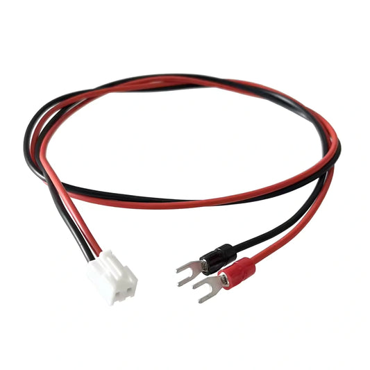 JST VH series 3.96mm pitch 2-pin connector terminated with industrial fork terminals