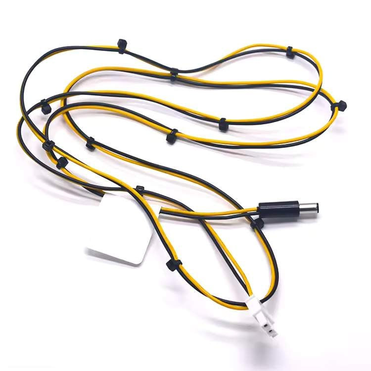 Custom JST XH to DC 5.5x2.1mm barrel jack power harness made in Taiwan.