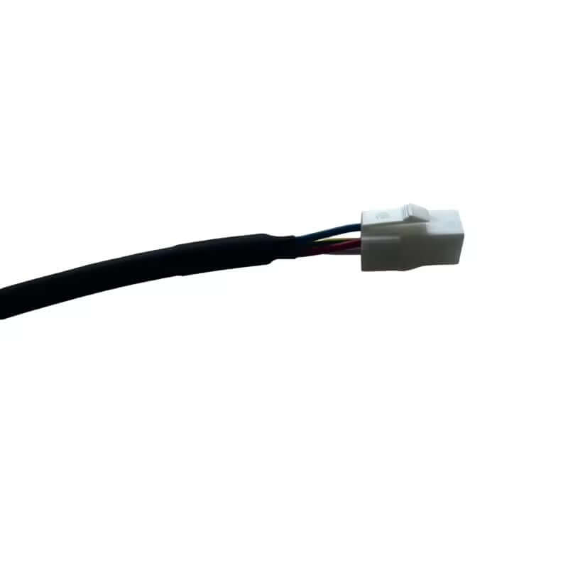 High-flex motion control power cable assembly for Yaskawa rotary servo motors with molded industrial-grade connector.