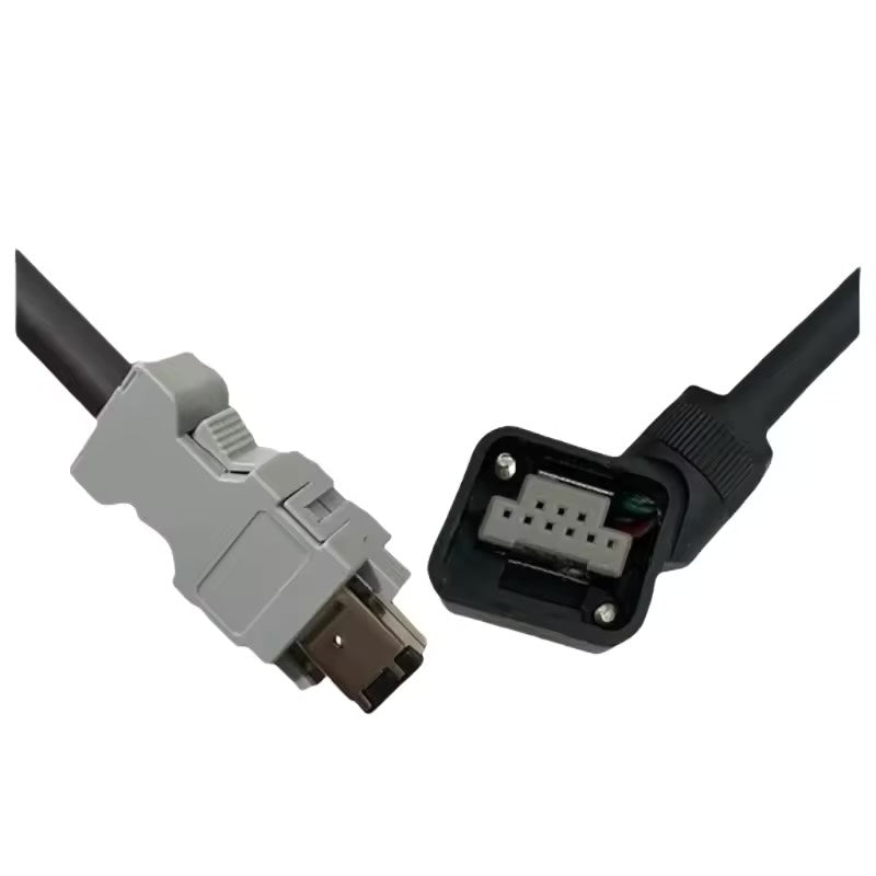 Precision Sigma-7 servo encoder connector and shielded wire assembly.