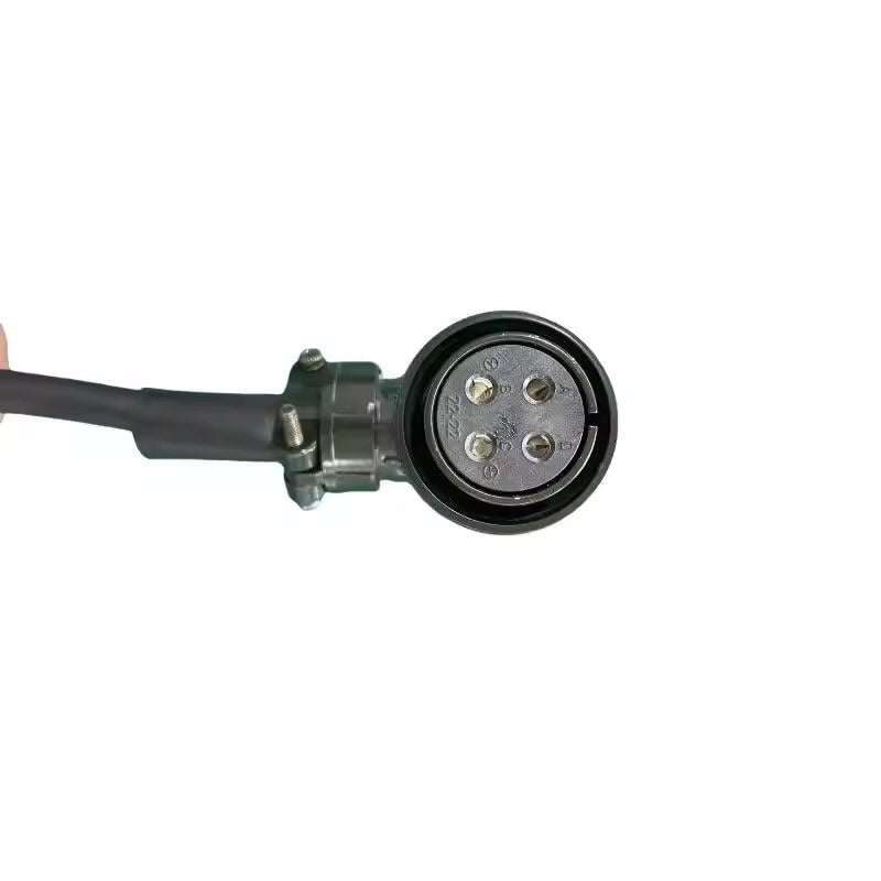 Custom JZSP-CVM02-03-E wire harness for Yaskawa 2kW-3kW motors featuring a robust MIL-spec connector interface.