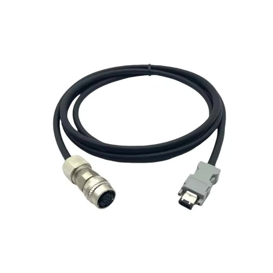 Yaskawa JZSP-CVP01-03-E encoder cable with metal connector.
