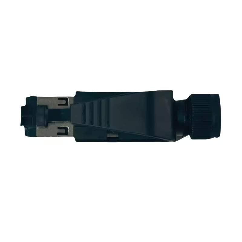 Shielded RJ45 to RJ45 servo network cable assembly featuring high-visibility oil-resistant yellow jacketing.