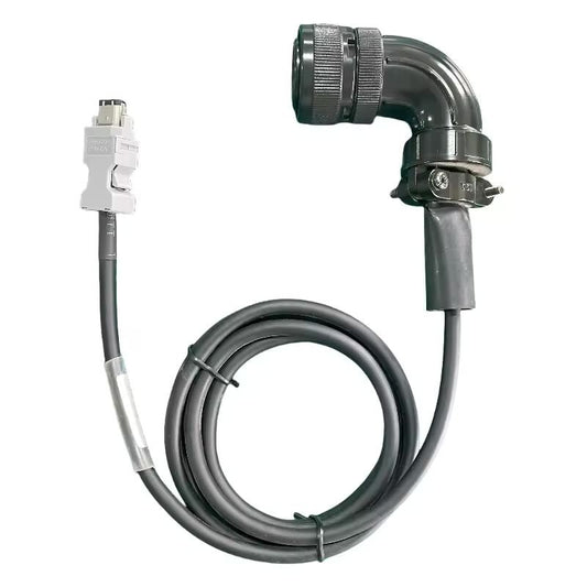 Fuji MFECA0030ESD encoder cable with right-angle MIL-spec connector.