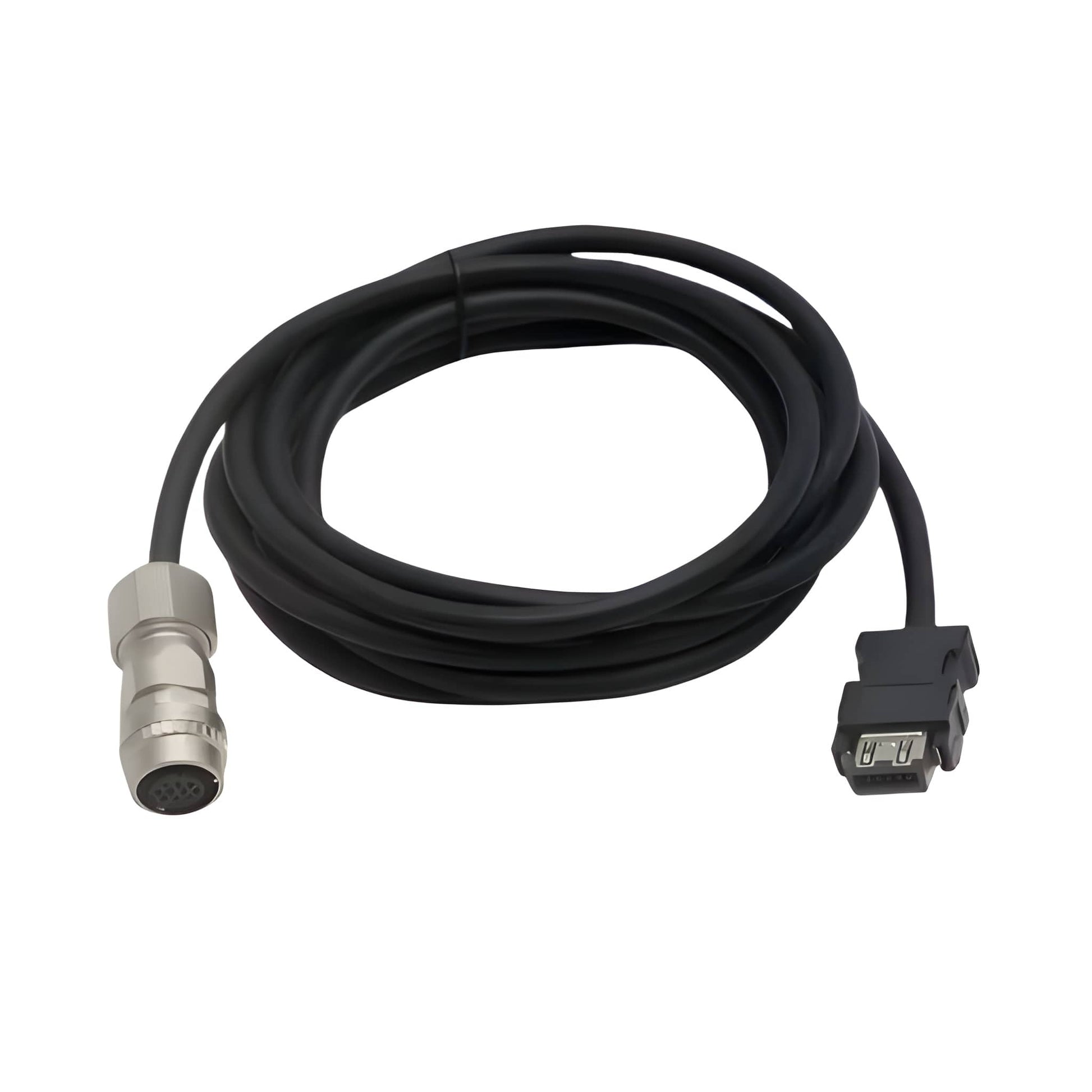 Mitsubishi MR-J3ENSCBL encoder cable with industrial metal connector.