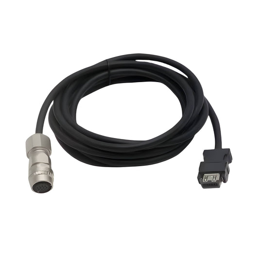 Mitsubishi MR-J3ENSCBL encoder cable with industrial metal connector.