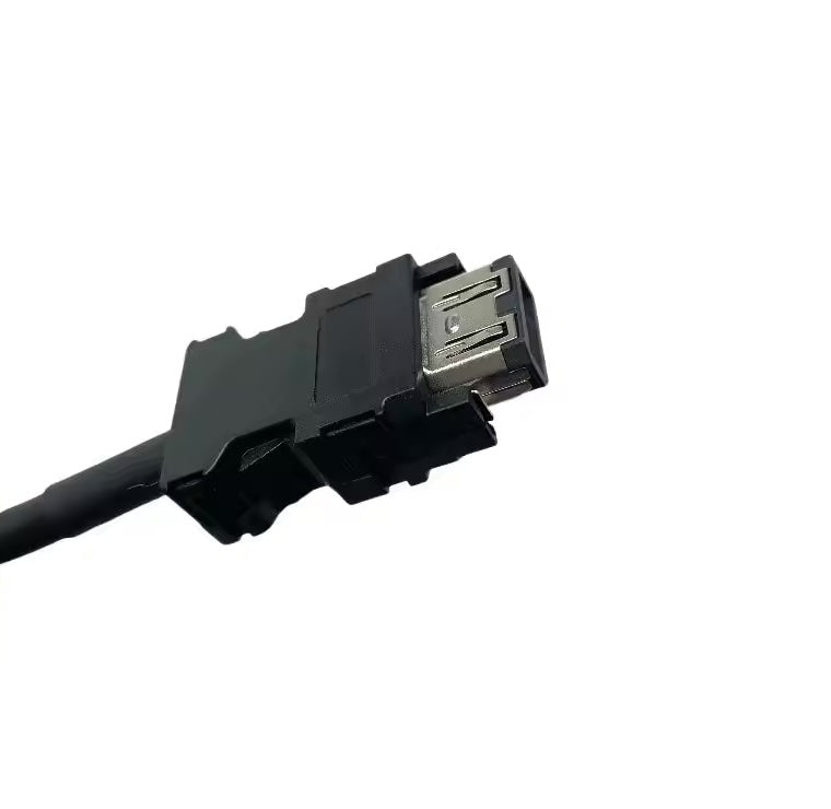 Complete coiled 3 meter MR-J3 series servo encoder cable assembly.